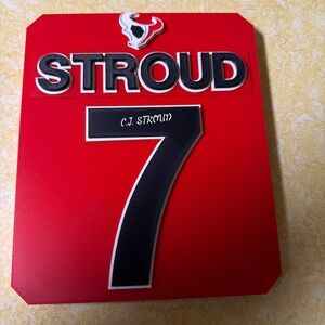 3D Printed Houston Football “Stroud #7” Wall Art – Fan Decor